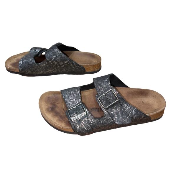 Papillio by Birkenstock Silver Metallic Leather Sandals  Size: US10 Men/12 Women main image 4